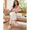 image:imageVeraCosy Womens Corduroy Scuff Slippers with Soft Memory Foam Non Slip OutsoleLace Blush
