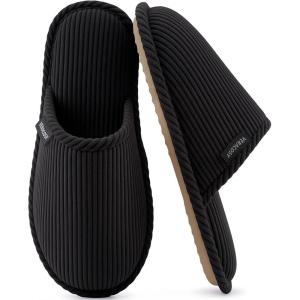 image:imageVeraCosy Womens Corduroy Scuff Slippers with Soft Memory Foam Non Slip OutsoleHush Black