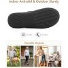 image:imageVeraCosy Ladies Open Toe Slippers Soft Terry Cloth Indoor Slip on Womens House ShoesModest Black