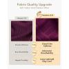 image:imageVeraCosy Ladies Open Toe Slippers Soft Terry Cloth Indoor Slip on Womens House ShoesPlum Purple
