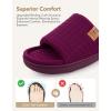 image:imageVeraCosy Ladies Open Toe Slippers Soft Terry Cloth Indoor Slip on Womens House ShoesPlum Purple