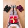 image:imageVeraCosy Ladies Open Toe Slippers Soft Terry Cloth Indoor Slip on Womens House ShoesPlum Purple