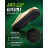 image:imageVeraCosy Mens TwoTone Memory Foam House Slippers Indoor Outdoor Durable Rubber SolePitch Gold