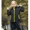 imageSaphiRose Kids Rain Jacket Waterproof Raincoat Mesh Lined Coat with Removable Hood for Boys GirlsBlack