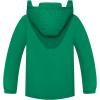 imageSaphiRose Kids Rain Jacket Waterproof Raincoat Mesh Lined Coat with Removable Hood for Boys GirlsGreen