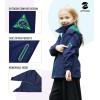 imageSaphiRose Kids Rain Jacket Waterproof Raincoat Mesh Lined Coat with Removable Hood for Boys GirlsNavy