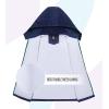 imageSaphiRose Kids Rain Jacket Waterproof Raincoat Mesh Lined Coat with Removable Hood for Boys GirlsNavy