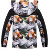 imageSaphiRose Kids Rain Jacket Waterproof Raincoat Mesh Lined Coat with Removable Hood for Boys GirlsOrange Mountain