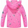 imageSaphiRose Kids Rain Jacket Waterproof Raincoat Mesh Lined Coat with Removable Hood for Boys GirlsPink Pony