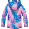 imageSaphiRose Kids Rain Jacket Waterproof Raincoat Mesh Lined Coat with Removable Hood for Boys GirlsPink Smiles