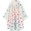 imageSaphiRose Lightweight Kids Rain Poncho Waterproof Jacket Zipper Up Rain CoatColorful Polka Dots