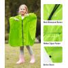 imageSaphiRose Lightweight Kids Rain Poncho Waterproof Jacket Zipper Up Rain CoatGreen