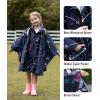 imageSaphiRose Lightweight Kids Rain Poncho Waterproof Jacket Zipper Up Rain CoatPlanet