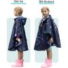 imageSaphiRose Lightweight Kids Rain Poncho Waterproof Jacket Zipper Up Rain CoatPlanet