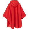 imageSaphiRose Lightweight Kids Rain Poncho Waterproof Jacket Zipper Up Rain CoatRed