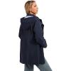 imageSaphiRose Womens Long Rain Jacket Waterproof Rain Coat with Hood Outdoor Light Raincoats WindbreakerNavy