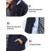 imageSaphiRose Womens Long Rain Jacket Waterproof Rain Coat with Hood Outdoor Light Raincoats WindbreakerNavy