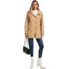 imageSaphiRose Womens Long Rain Jacket Waterproof Rain Coat with Hood Outdoor Light Raincoats WindbreakerTan