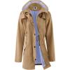 imageSaphiRose Womens Long Rain Jacket Waterproof Rain Coat with Hood Outdoor Light Raincoats WindbreakerTan