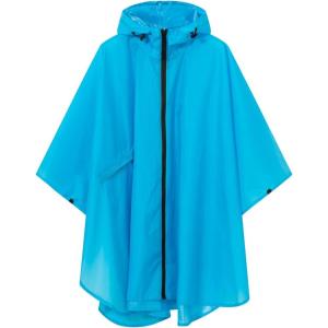 imageSaphiRose Lightweight Kids Rain Poncho Waterproof Jacket Zipper Up Rain CoatBlue