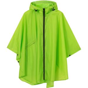 imageSaphiRose Lightweight Kids Rain Poncho Waterproof Jacket Zipper Up Rain CoatGreen