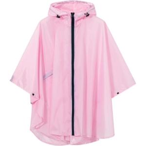 imageSaphiRose Lightweight Kids Rain Poncho Waterproof Jacket Zipper Up Rain CoatPink