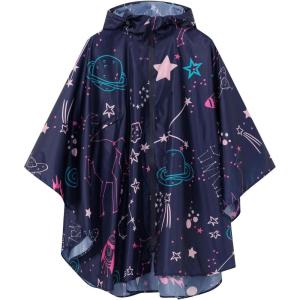 imageSaphiRose Lightweight Kids Rain Poncho Waterproof Jacket Zipper Up Rain CoatPlanet