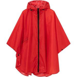 imageSaphiRose Lightweight Kids Rain Poncho Waterproof Jacket Zipper Up Rain CoatRed