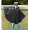 imageSaphiRose Lightweight Kids Rain Poncho Jacket Waterproof Outwear Rain CoatBlack