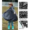 imageSaphiRose Lightweight Kids Rain Poncho Jacket Waterproof Outwear Rain CoatBlack Polka Dot