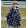 imageSaphiRose Lightweight Kids Rain Poncho Jacket Waterproof Outwear Rain CoatBlack Polka Dot