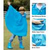 imageSaphiRose Lightweight Kids Rain Poncho Jacket Waterproof Outwear Rain CoatBlue