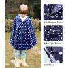 imageSaphiRose Lightweight Kids Rain Poncho Jacket Waterproof Outwear Rain CoatBlue Polka Dot