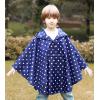 imageSaphiRose Lightweight Kids Rain Poncho Jacket Waterproof Outwear Rain CoatBlue Polka Dot