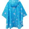 imageSaphiRose Lightweight Kids Rain Poncho Jacket Waterproof Outwear Rain CoatBluecat