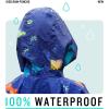 imageSaphiRose Lightweight Kids Rain Poncho Jacket Waterproof Outwear Rain CoatDinosaur