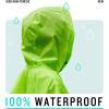 imageSaphiRose Lightweight Kids Rain Poncho Jacket Waterproof Outwear Rain CoatGreen