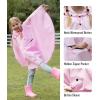 imageSaphiRose Lightweight Kids Rain Poncho Jacket Waterproof Outwear Rain CoatPink
