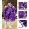 imageSaphiRose Lightweight Kids Rain Poncho Jacket Waterproof Outwear Rain CoatRainbowpony