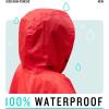 imageSaphiRose Lightweight Kids Rain Poncho Jacket Waterproof Outwear Rain CoatRed