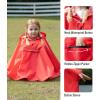 imageSaphiRose Lightweight Kids Rain Poncho Jacket Waterproof Outwear Rain CoatRed