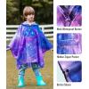 imageSaphiRose Lightweight Kids Rain Poncho Jacket Waterproof Outwear Rain CoatStarcamouflage