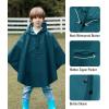 imageSaphiRose Lightweight Kids Rain Poncho Jacket Waterproof Outwear Rain CoatTeal