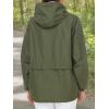 imageSaphiRose Lightweight Rain Jacket Women Waterproof Breathable Raincoat Packable Hooded WindbreakerArmy Green
