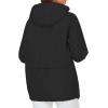 imageSaphiRose Lightweight Rain Jacket Women Waterproof Breathable Raincoat Packable Hooded WindbreakerBlack