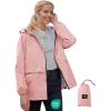 imageSaphiRose Lightweight Rain Jacket Women Waterproof Breathable Raincoat Packable Hooded WindbreakerPink