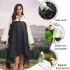 imageSaphiRose Unisex Rain Poncho Hooded Waterproof Raincoat for Adults WomenAblackwhite