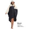 imageSaphiRose Unisex Rain Poncho Hooded Waterproof Raincoat for Adults WomenAblackwhite