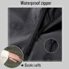 imageSaphiRose Unisex Rain Poncho Hooded Waterproof Raincoat for Adults WomenAblackwhite