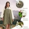 imageSaphiRose Unisex Rain Poncho Hooded Waterproof Raincoat for Adults WomenAbrownwhite